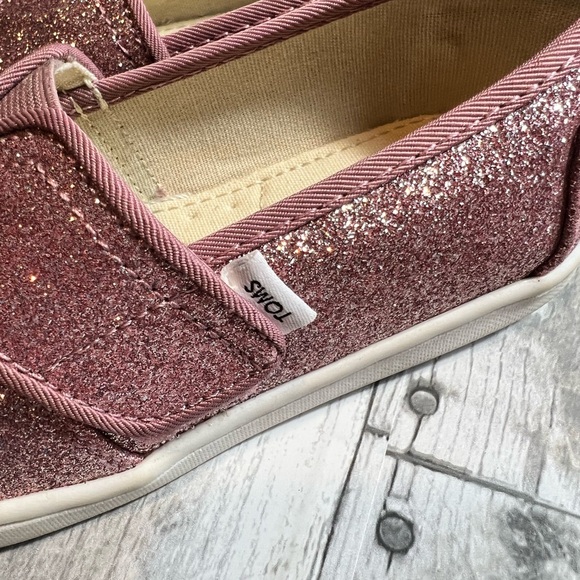 Tom’s Pink Sparkle Sz 10 - Picture 3 of 3